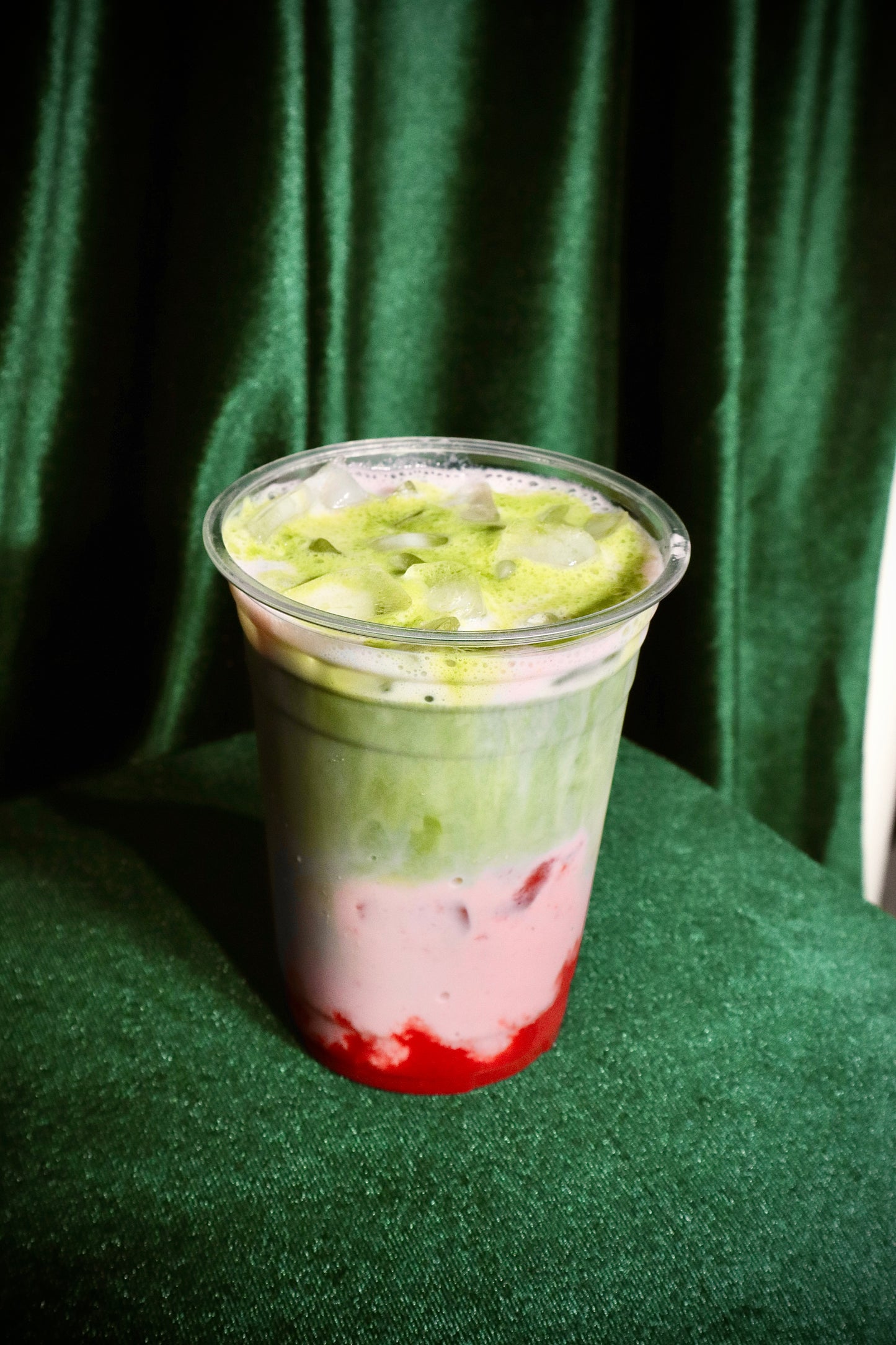 Iced Strawberry Matcha Latte